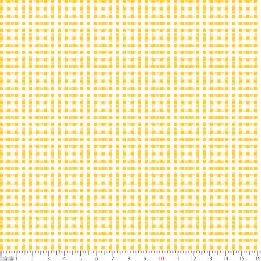 Tecido Tricoline Amarelo Xadrez Ref:1361